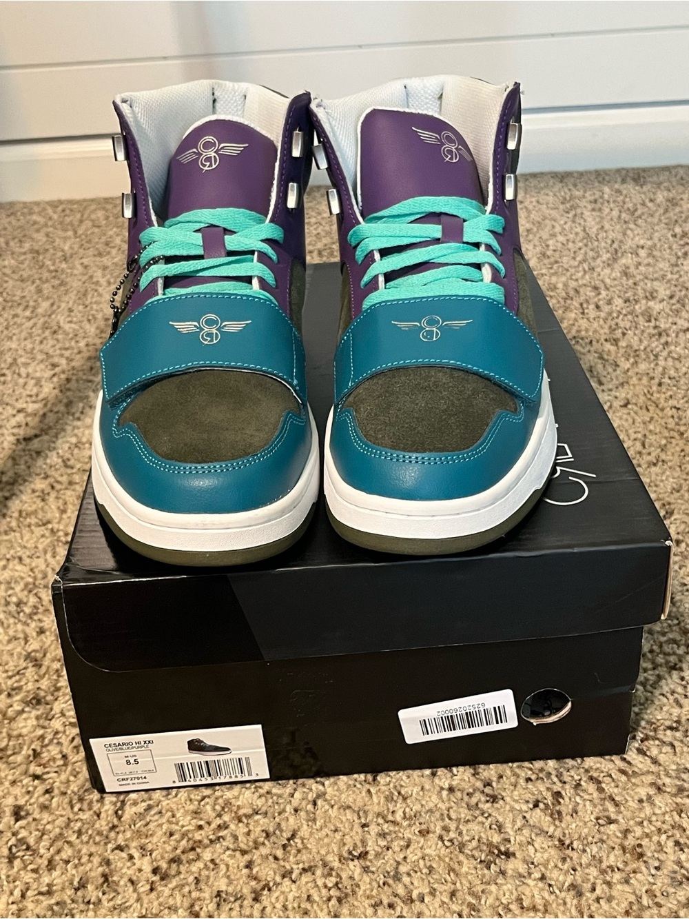 Creative Recreation Teal, Purple & Mint High-Top Sneakers